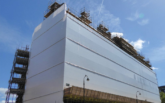 Heat Shrink Film Applied On Building