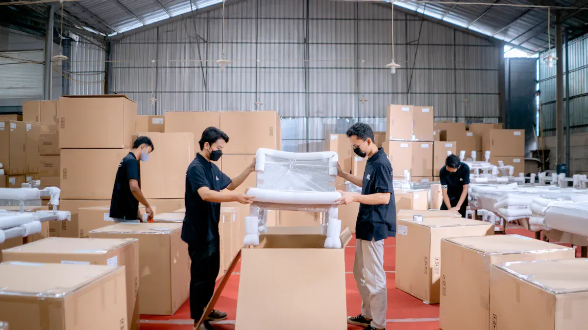 Wrapping Process with Reusable Pallet Wrap